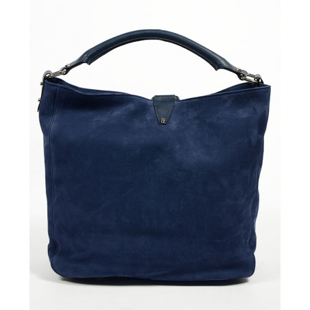 Berthille Hermine Bag Shopping Leather Nubuck Marine