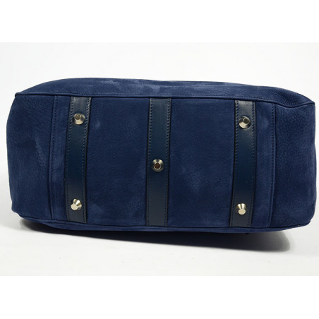 Berthille Hermine Shopping Bag Nubuck Leather Marine