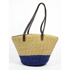 Les Tropéziennes AUD11 Wicker Tote Bag Navy