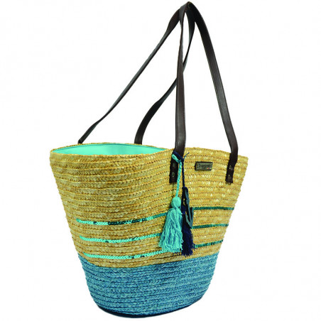 Les Tropéziennes AUD11 Turquoise Tote Bag