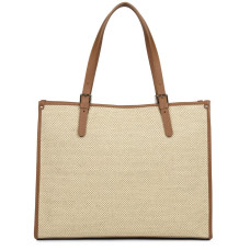 Lancaster Actual Sac Cabas Quadrillage En Tissu 418-25 Camel