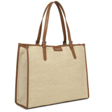 Lancaster Actual Sac Cabas Quadrillage En Tissu 418-25 Camel