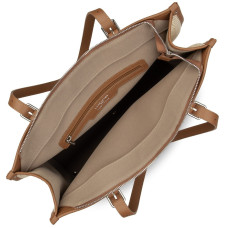 Lancaster Actual Tote Bag Grid Fabric 418-25 Camel