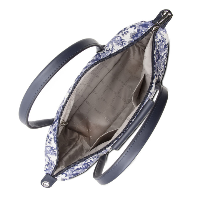 Sac à Main Lancaster Vintage - Toile Et Cuir - Bandoulière - Noir - Occasion Parfait état