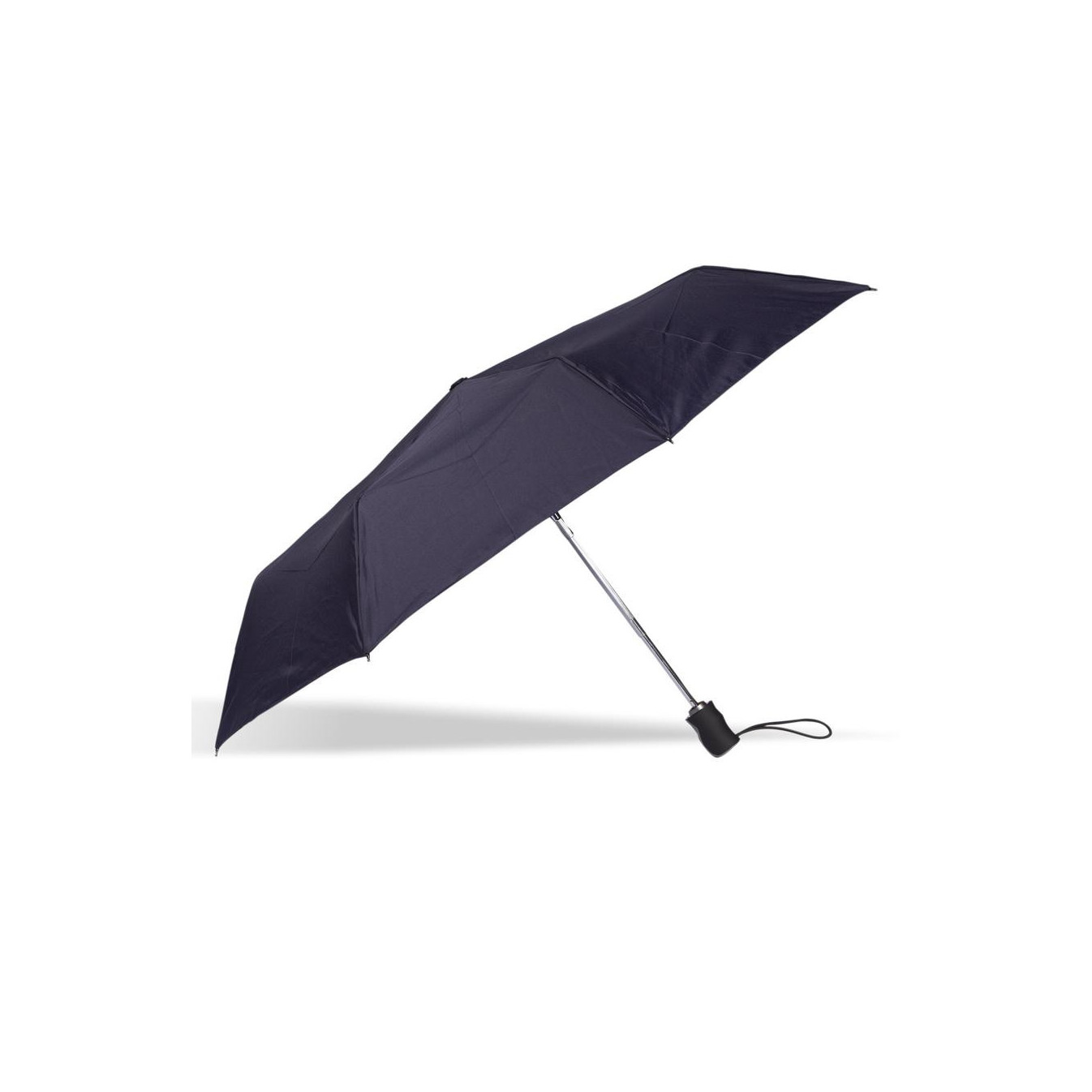 Isotoner Men's Automatic Folding X-TRA Solid Navy Umbrella