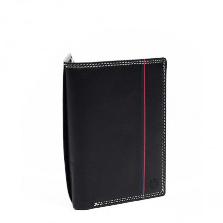 Serge Blanco Vancouver 3-Pocket Wallet VAN21019 Black