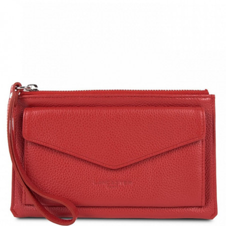 Lancaster Foulonne PM Leather Pouch 170-26 Red