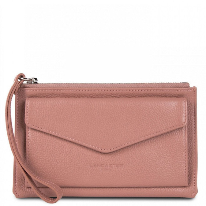 Lancaster Foulonne PM Pochette Cuir 170-26 Rose Cendre