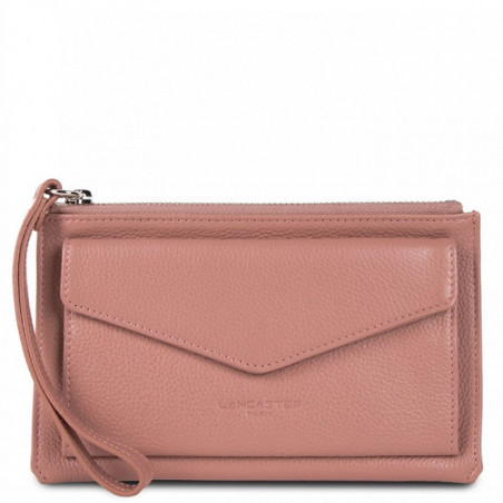 Lancaster Foulonne PM Leather Pouch 170-26 Ash Rose