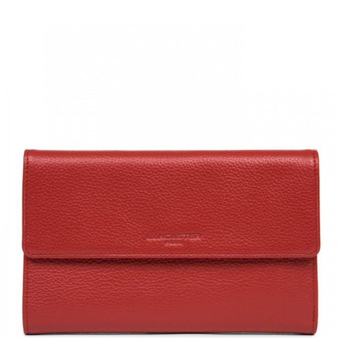 Lancaster Foulonne Double Portefeuille Compagnon 170-22 Rouge