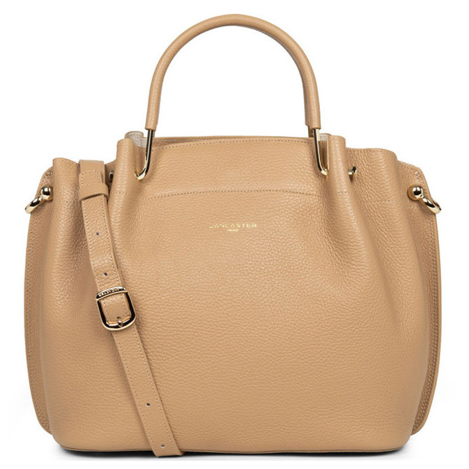 Lancaster Foulonne Double Large Handbag Louisa 470-19 Natural In Beige