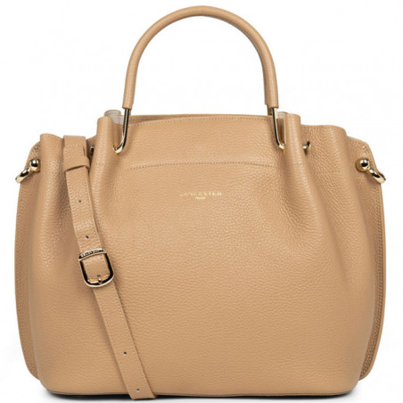 Lancaster Foulonne Double Large Handbag Louisa 470-19 Natural In Beige