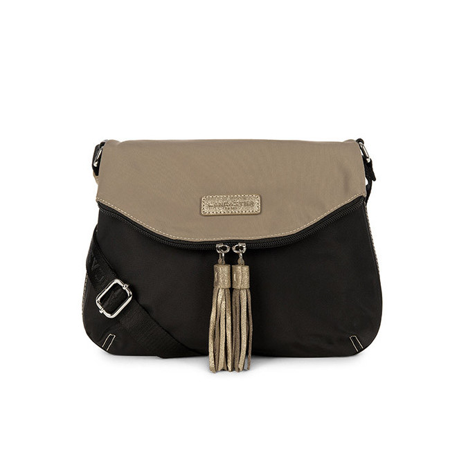 Lancaster Basic Pompon Shoulder Bag 514-91 Black GC