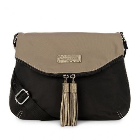 Lancaster Basic Pompon Shoulder Bag 514-91 Black GC