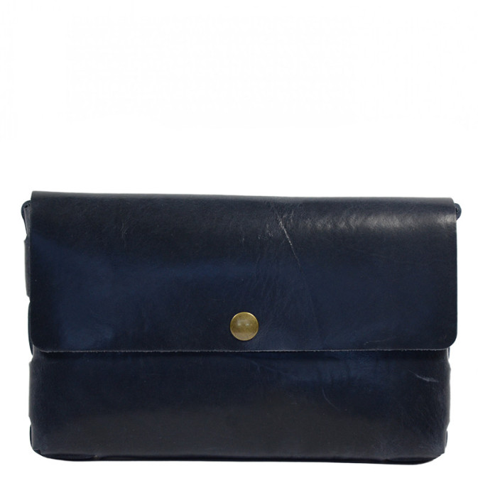 Yolète Andy Pouch Bag Leather Primavera Navy