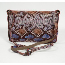 Yolète Andy Pouch Bag Python Leather Red
