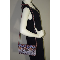 Yolète Andy Pouch Bag Python Leather Red