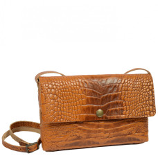 Yolète Andy Pouch Caiman Cognac Leather