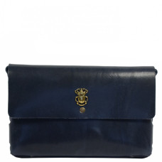 Yolète Andy Scarf Pouch Jewelry Scarab Leather Primavera Navy