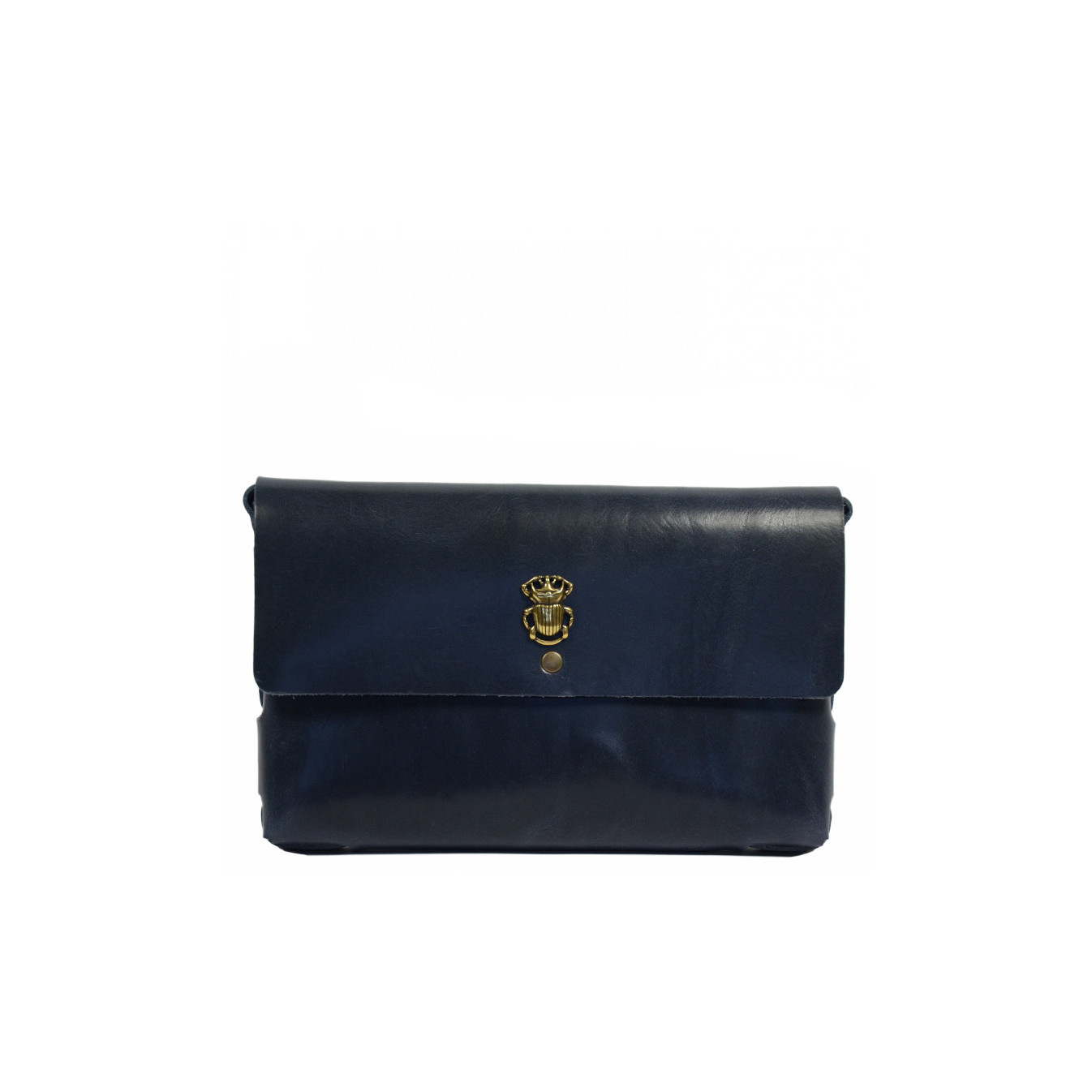 Yolète Andy Scarabée Cuir Primavera Navy Pouch Jewelry Bag