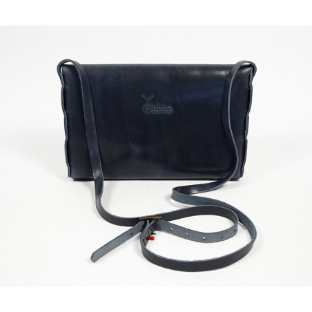 Yolète Andy Scarabée Cuir Primavera Navy Pouch Jewelry Bag