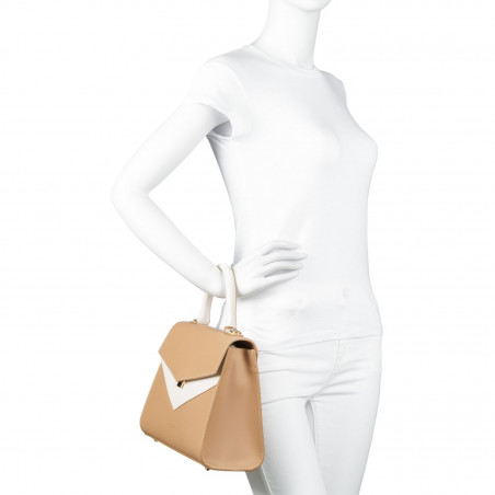 Lancaster City Handbag Leather 528-75 Natural Cream