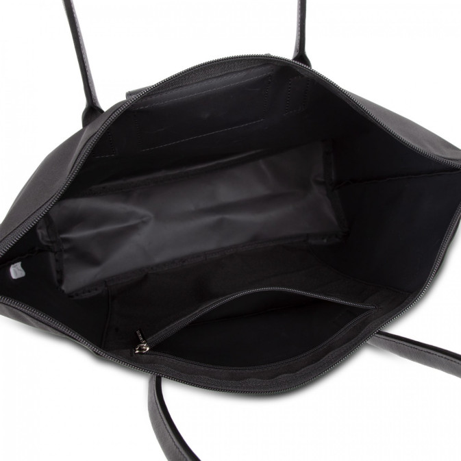 Grand Cabas Noir - Porté Main Ou épaule - Chaînette - Imitation Cuir - Neuf Avec étiquettes