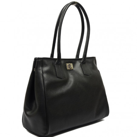 Berthille Elisa Shopping Bag Grain Black