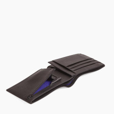 Le Tanneur Charles 2-Flap Grainy Leather Wallet Black