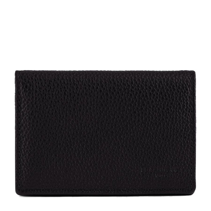 The Tanner Charles Card Holder Grainy Leather Black