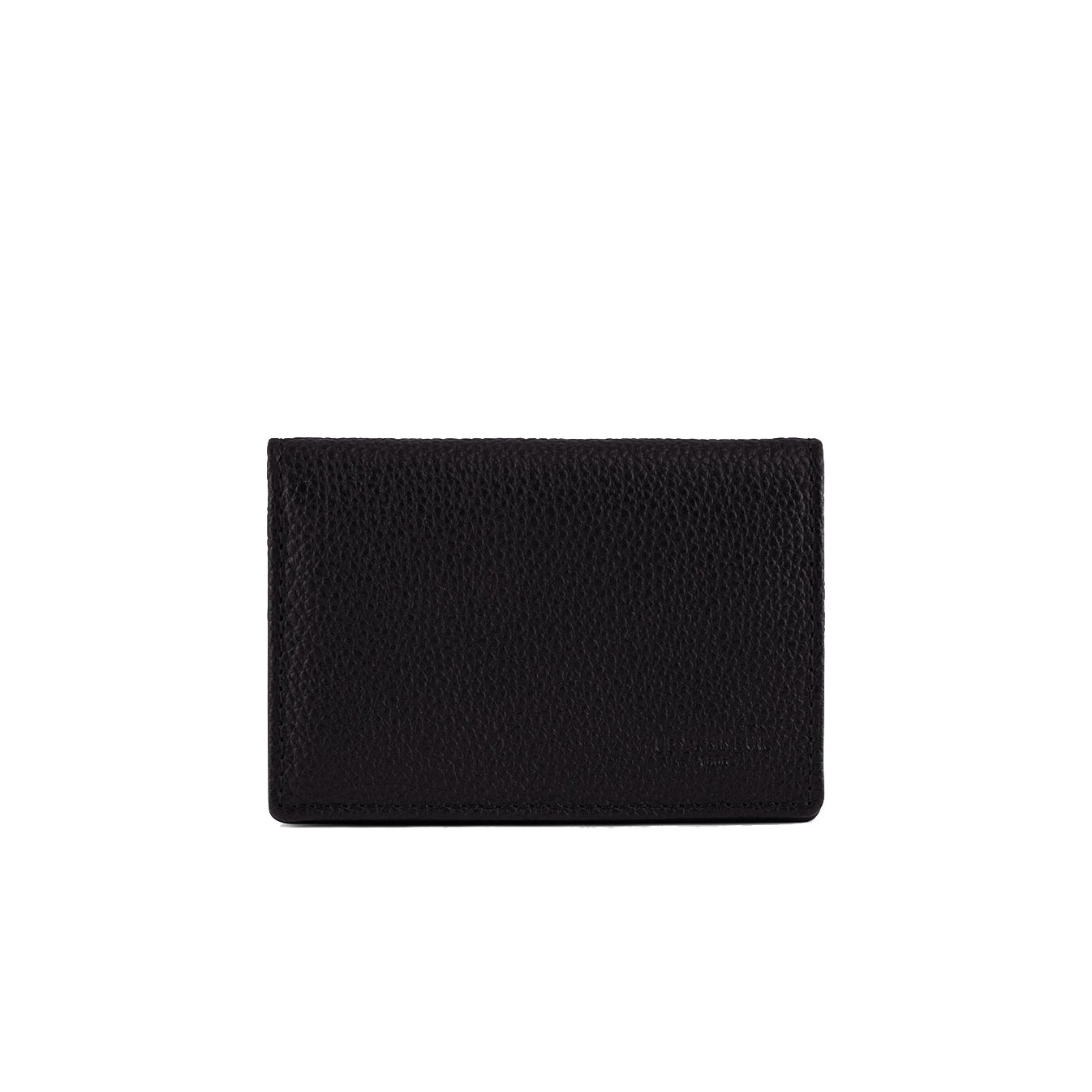 The Tanner Charles Card Holder Grainy Leather Black