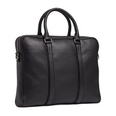 The Tanner Charles Document Holder 14" Grained Leather Black