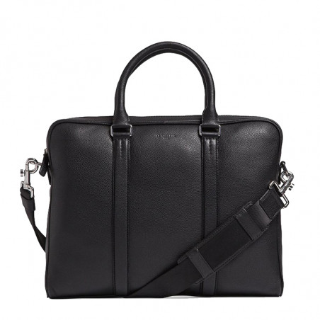 The Tanner Charles Document Holder 14" Grained Leather Black