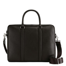 The Tanner Charles Document Holder 14" Grained Leather Coffee
