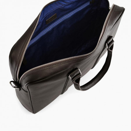 The Tanner Charles Document Holder 14" Grained Leather Coffee