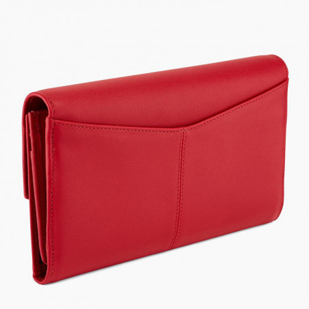 Le Tanneur Charlotte Wallet and Cheque Holder Grenat