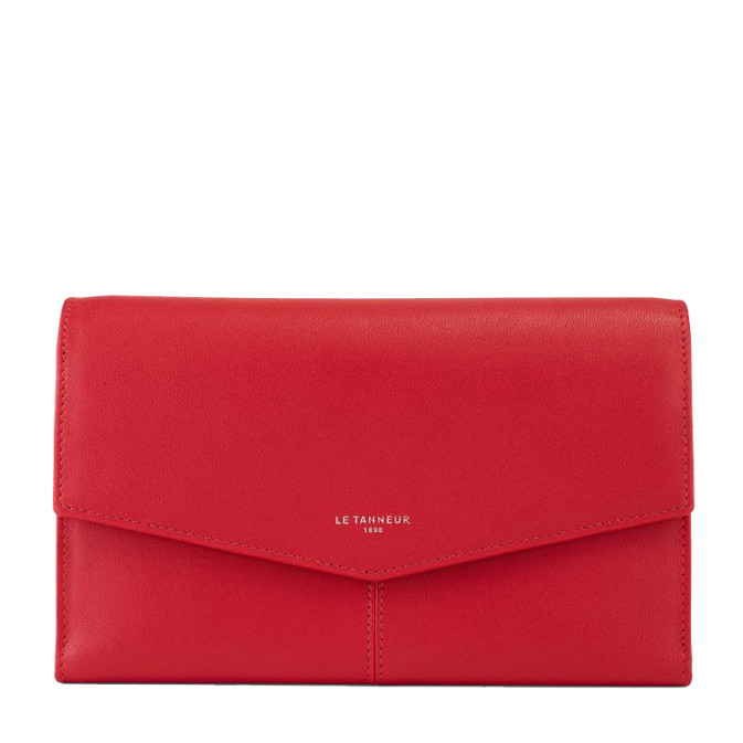 Le Tanneur Charlotte Wallet and Cheque Holder Grenat