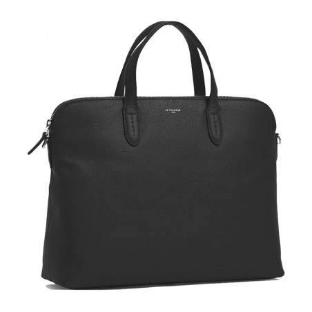 Le Tanneur Charlotte Document Holder 15" Grained Leather Black