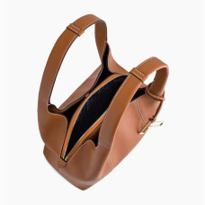 Le Tanneur Juliette Large Shoulder Bag in Tan Leather