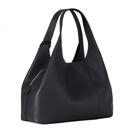 Le Tanneur Juliette Sac Porté Epaule En Cuir Grainé Noir