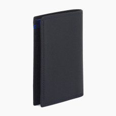 Le Tanneur Martin Small Vertical 2-Compartment Black Wallet