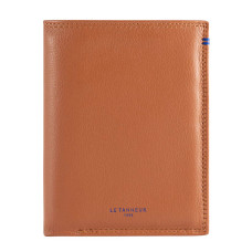 Le Tanneur Martin Medium Vertical 2-Flap Tan Wallet