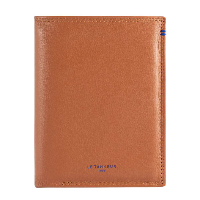 Le Tanneur Martin Medium Vertical 2-Flap Tan Wallet