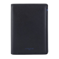 Le Tanneur Martin Medium Vertical 2-Pocket Wallet Black