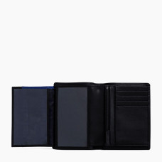Le Tanneur Martin Medium Vertical 2-Pocket Wallet Black