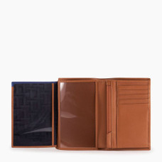 Le Tanneur Martin Grand Vertical Wallet 2 Flaps Tan