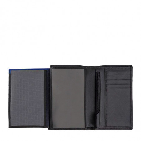 Le Tanneur Martin Grand Vertical Wallet 2 Flaps Black
