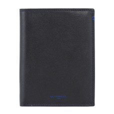 Le Tanneur Martin Grand Vertical Wallet 2 Flaps Black