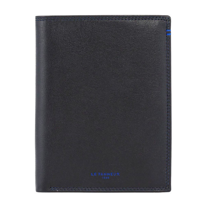 Le Tanneur Martin Grand Vertical Wallet 2 Flaps Black