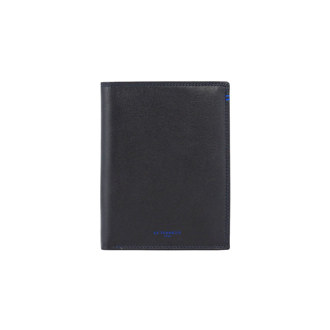 Le Tanneur Martin Grand Vertical Wallet 2 Flaps Black